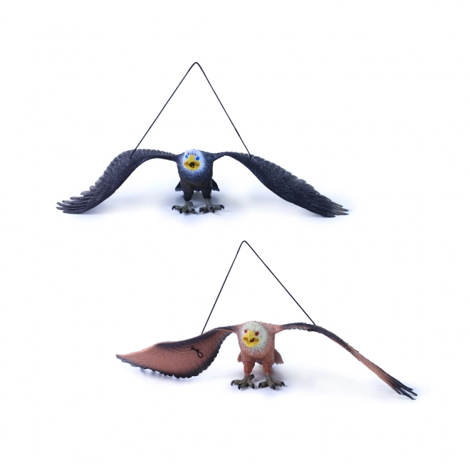 Plastikfiguren Adler und Eule mit Ton