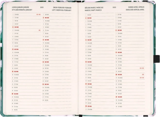 Monstera Wochenkalender 2025