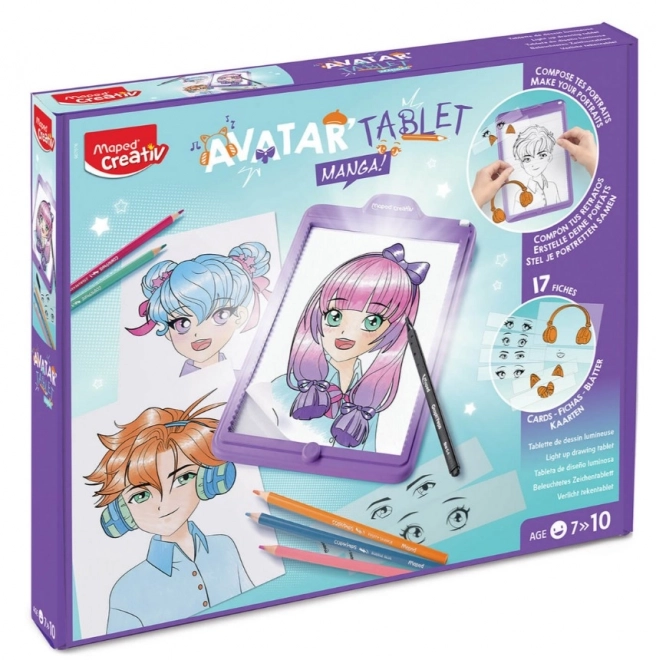 Avatar Tablet Manga Leuchttafel Set