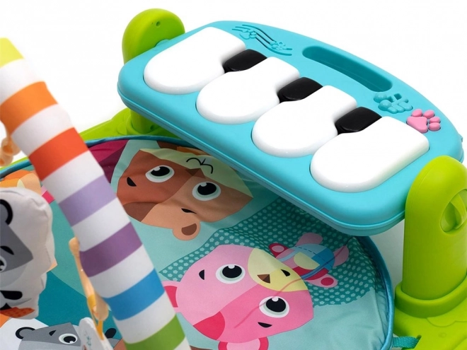 Edukative Babyspielmatte mit Piano und Projektor – rot