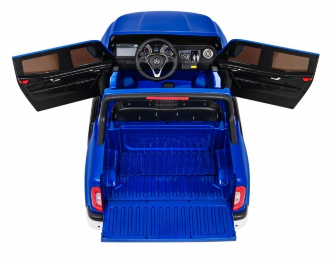 Mercedes Benz Klasse X für Kinder Blaue Farbe + Fernbedienung + 4x4 + MP4 + Gepäckträger + EVA