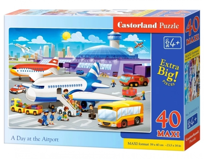 Castorland Kinderpuzzle Flughafen-Abenteuer 40 Teile