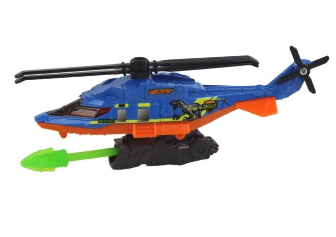 Dinosaurier Hubschrauber Spielset Blau