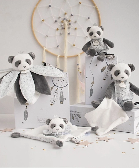 Plüsch-Panda Geschenkset für Babys