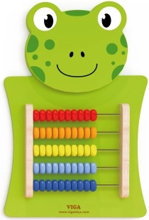 Montessori Holz-Wandspiel Abakus Frosch FSC von Viga