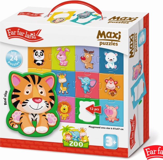 Maxi-Puzzle Tiere aus dem Zoo 24 Teile