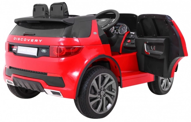 Kinder Land Rover Discovery Rot + Fernbedienung + 5 Stück Gurte + Sitzverstellung + EVA + MP3 LED