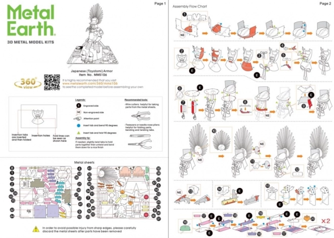 3D-Puzzle - Japanische Toyotomi Rüstung