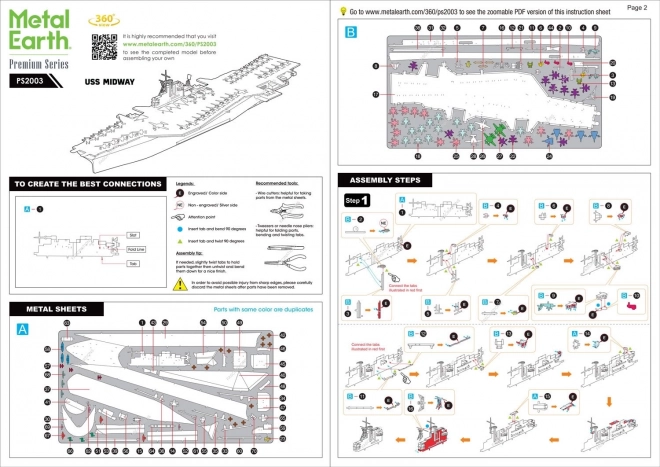 3D Puzzle Premium Serie: Flugzeugträger USS Midway