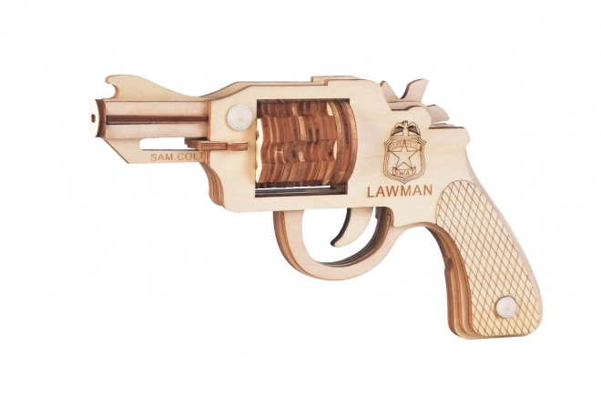 Holzpuzzle 3D Revolver