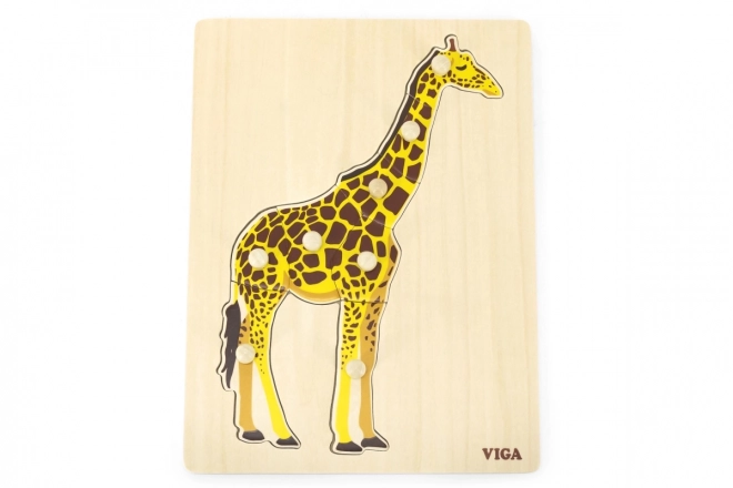 Holzpuzzle Montessori Giraffe