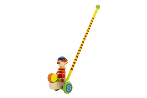 Holz Schiebetier Clown 60cm mit Stab - Bunt