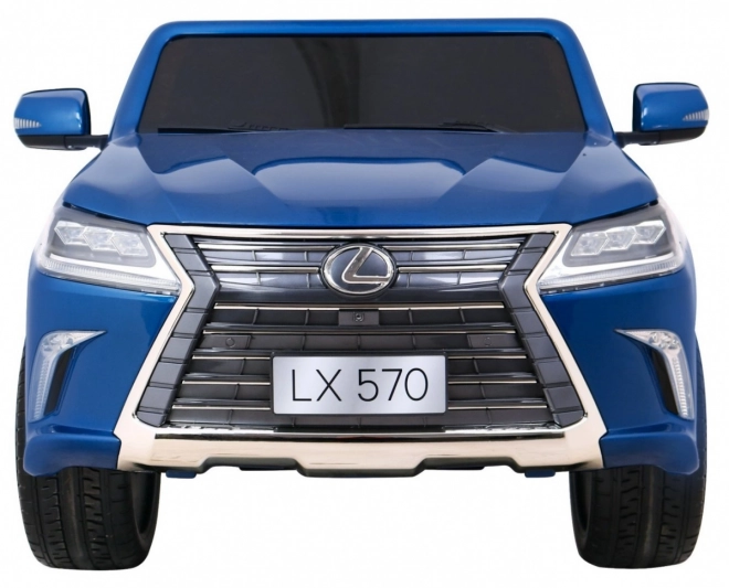 Lexus LX570 Bemaltes Auto für 2 Kinder Blau + Fernbedienung + EVA-Räder + Radio mit LED MP3