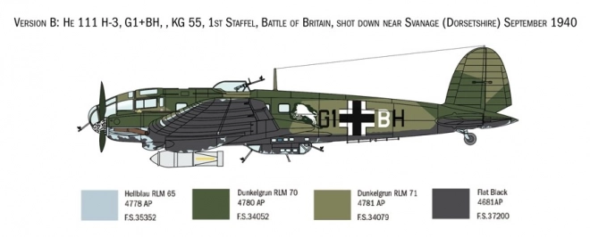 Plastikmodell Heinkel He 111H Schlacht um England 80. Jahrestag