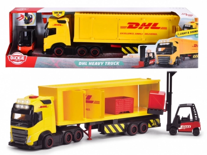 Volvo LKW mit Anhänger von Dickie Toys - DHL Lizenz