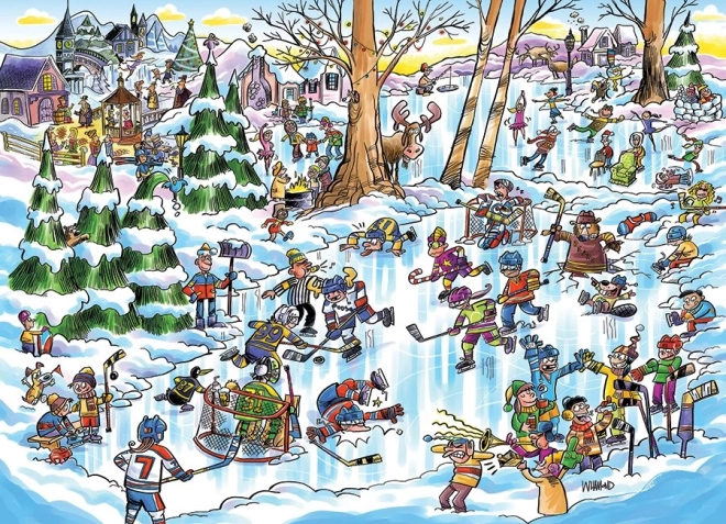 Familienpuzzle COBBLE HILL Hockey-Städtchen 350 Teile
