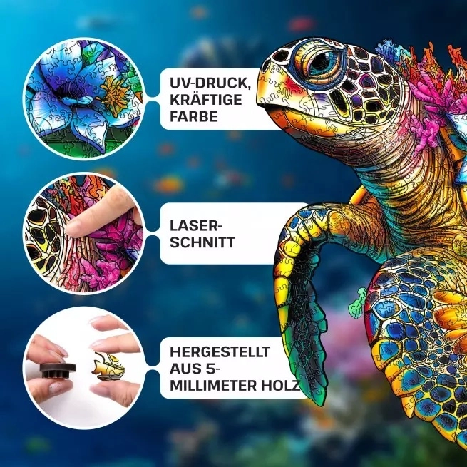 Holz Puzzle Schildkröte 200 Teile