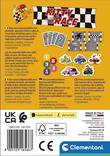 Clementoni Kartenspiel Kitty Race – Katzenrennen