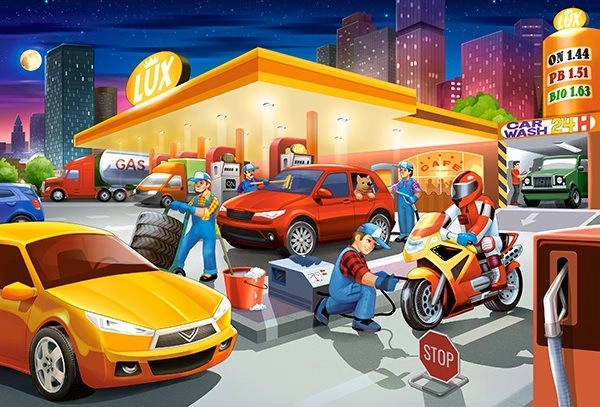 Puzzle 40 maxi Tankstelle