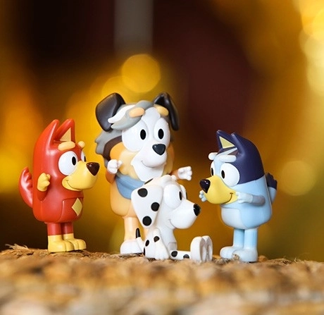 Bluey 4er-Figuren-Set Schulspaß