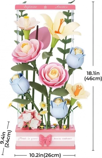 RoboTime 3D Puzzle Blumenbox mit LED-Beleuchtung