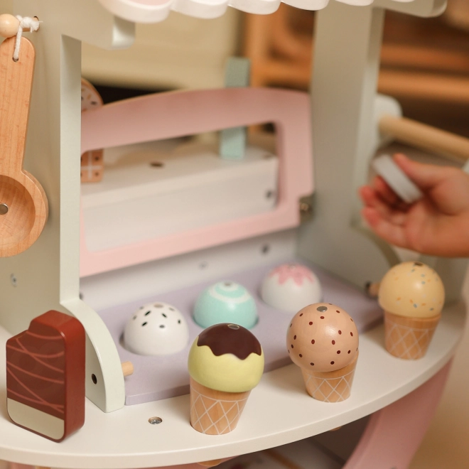 Holzspielzeug Eisdiele Wagen WOOPIE GREEN