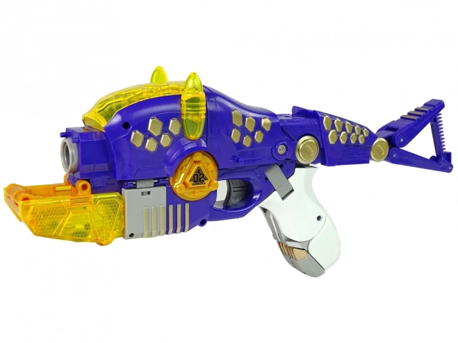 2-in-1 Dino Bot Triceratops Pistole mit Zielscheibe