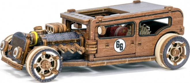 Holzpuzzle 3D Automodell Hot Rod Limitierte Edition