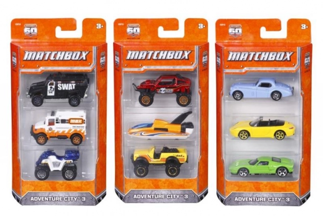 Matchbox 3er-Pack Autos