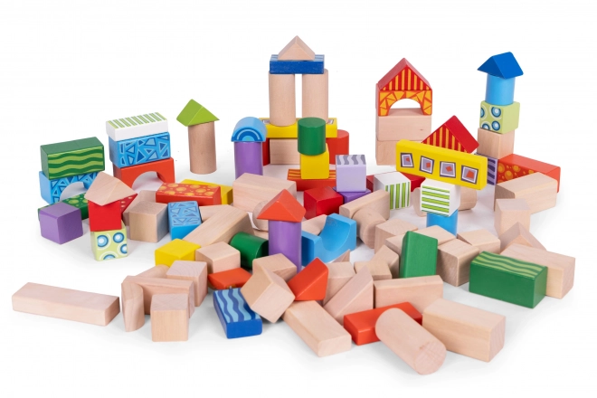 Holzbausteine für Kinder 100-teilig ECOTOYS