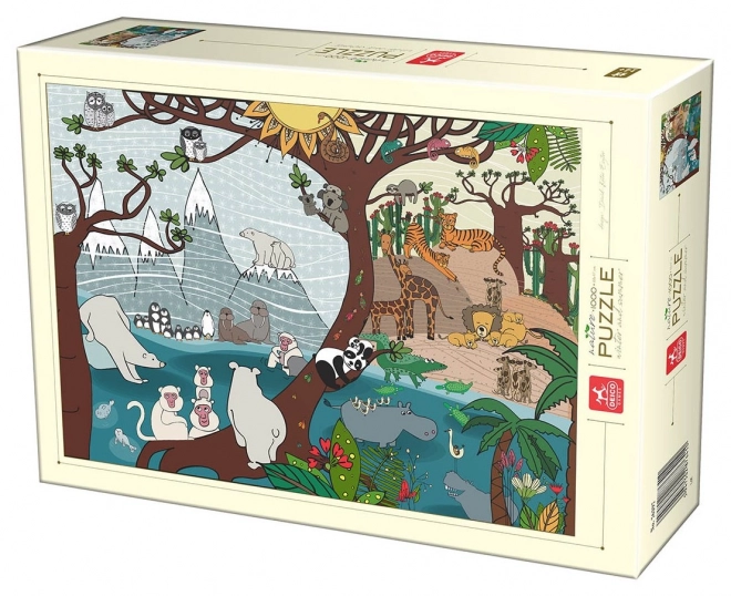 Puzzle Sommer und Winter 1000 Teile