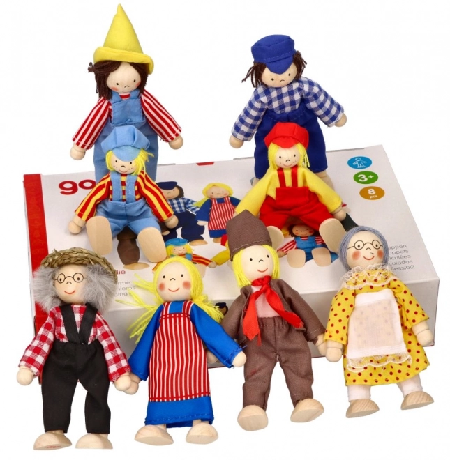 Bauernhof-Familie II Puppen Spielset