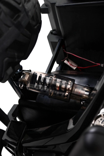 Buggy UTV Offroader für Kinder Rot + Fernbedienung + Gepäckträger + langsamer Start + EVA + MP3 LED