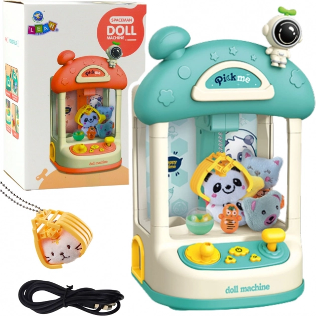 Intelligentes Kinder-Greifspiel – blauer Automat zum Fangen von Plüschtieren und Kugeln