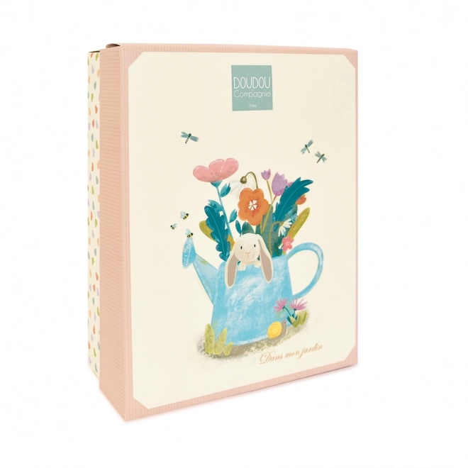 Doudou Geschenkset Spielzeug mit Schnullerhalter Hase Ciboulette