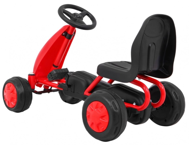 Erster Pedal-Gokart Für Kinder mit Kettenantrieb in Weiß – Rot