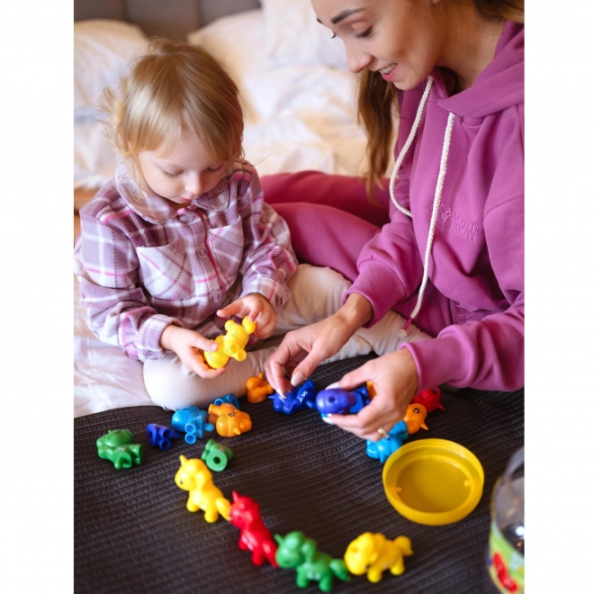 Lernspiel Einhorn Zahlen und Farben Montessori Set