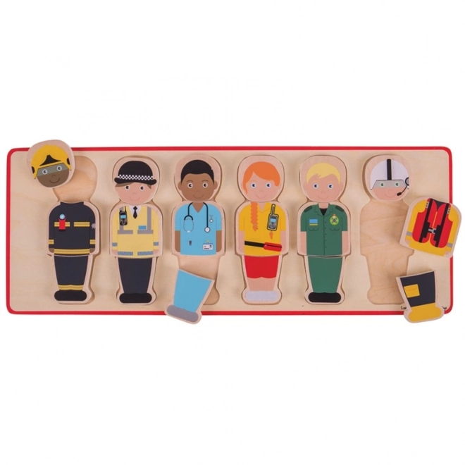 Bigjigs Toys Steckpuzzle Rettungsteam