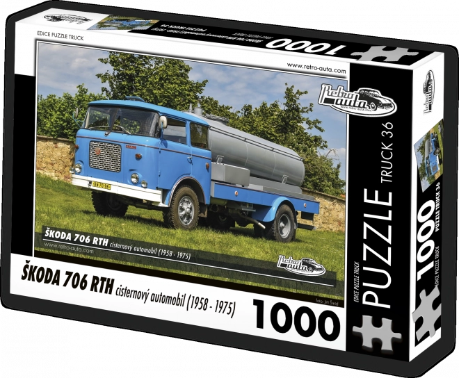 Retro-Autos Puzzle Truck Škoda 706 RTH Tankwagen