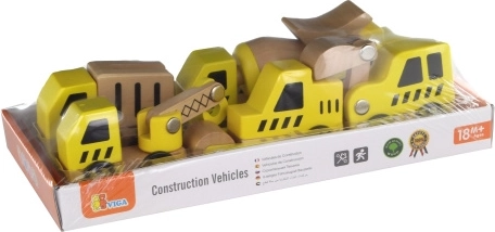 Holz-Baufahrzeuge – Set mit 6 Stück