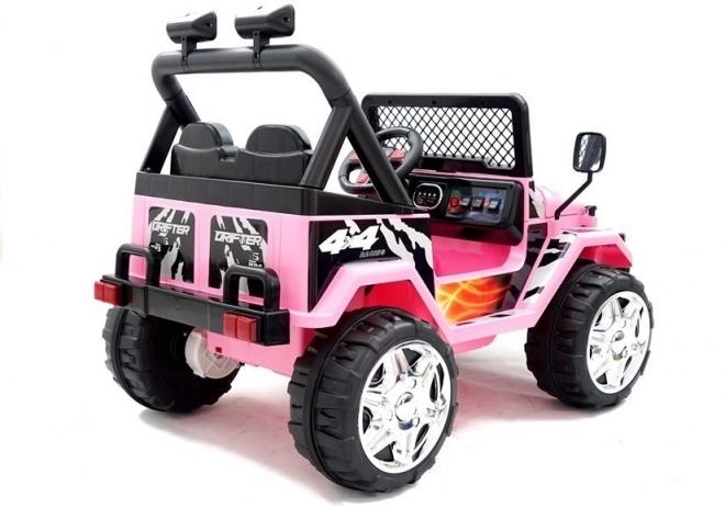 Schwarzes Akku-Geländewagen für Kinder – Rosa