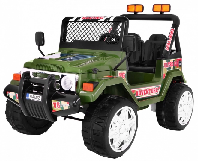 Geländewagen Raptor Drifter für Kinder Grün + Fernbedienung + langsamer Start + EVA + Licht- und Geräuscheffekte