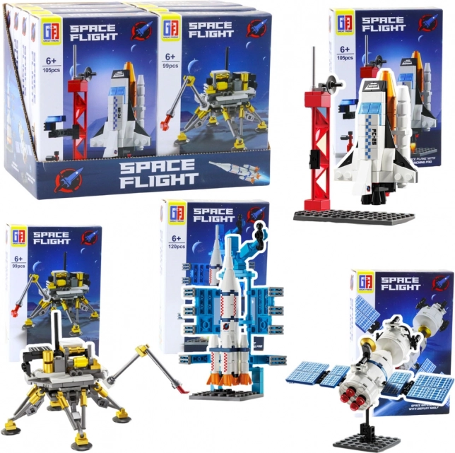 Bausatz Weltraumschiffe 87–120 Teile – Mix aus Modellen