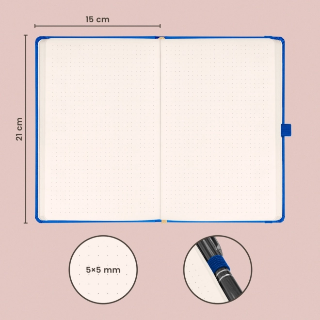 Notizbuch Aprint Blau Gepunktet 15 x 21 cm