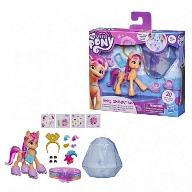 My Little Pony Figur Sunny Starscout Crystal Adventure Zubehör