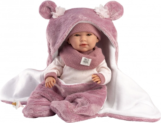 Realistische Baby-Puppe mit Geräuschen und weichem Stoffkörper