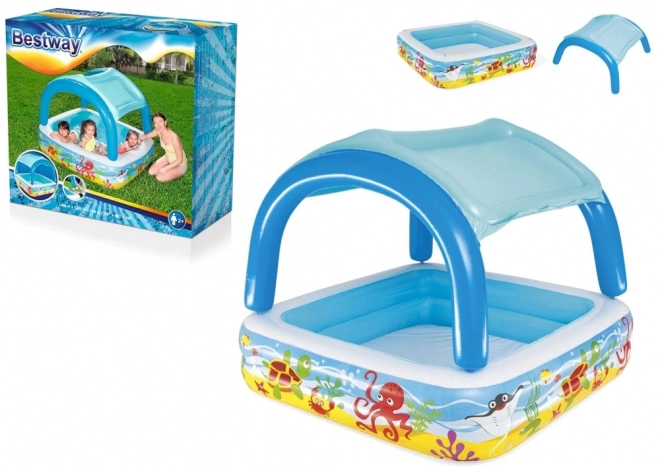 Bestway aufblasbarer Kinderpool mit Sonnendach