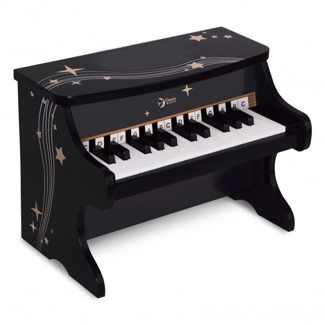 Schwarzes Kinderklavier aus Holz