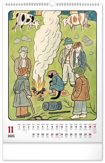 Wandkalender Josef Lada 2025