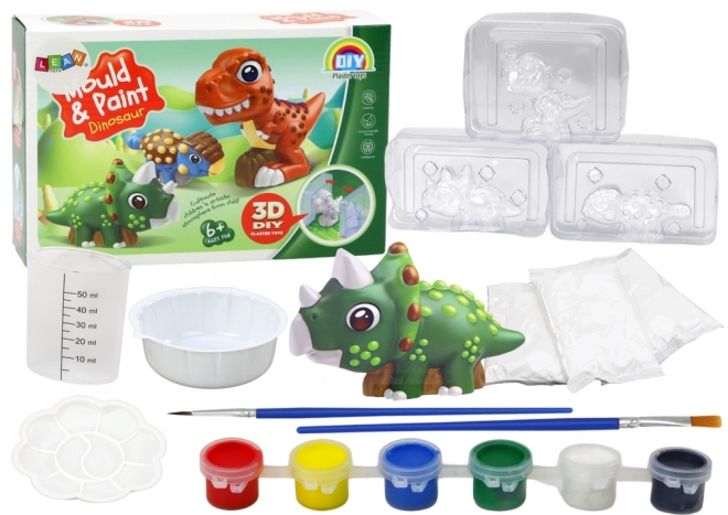 Kreativset 3D Dinosaurier Gipsfarben